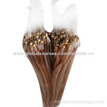 18-inch Weight 100g(1g per Share) Piano Color 30#/613# Silk Straight Micro Loop Ring Hair